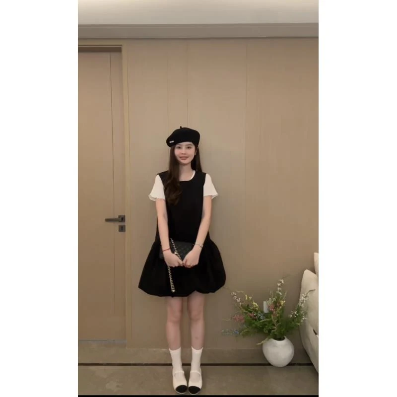 【花花】花苞裙 韩系直筒显瘦背心裙 HH24C116