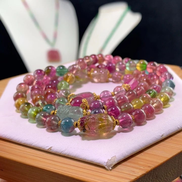 双色碧玺手链未镶嵌