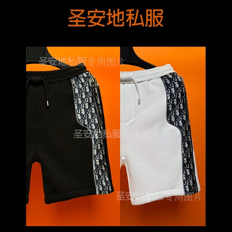 高货轻奢2025年夏季新款口袋拉链立体提花百搭四分休闲短裤男裤子