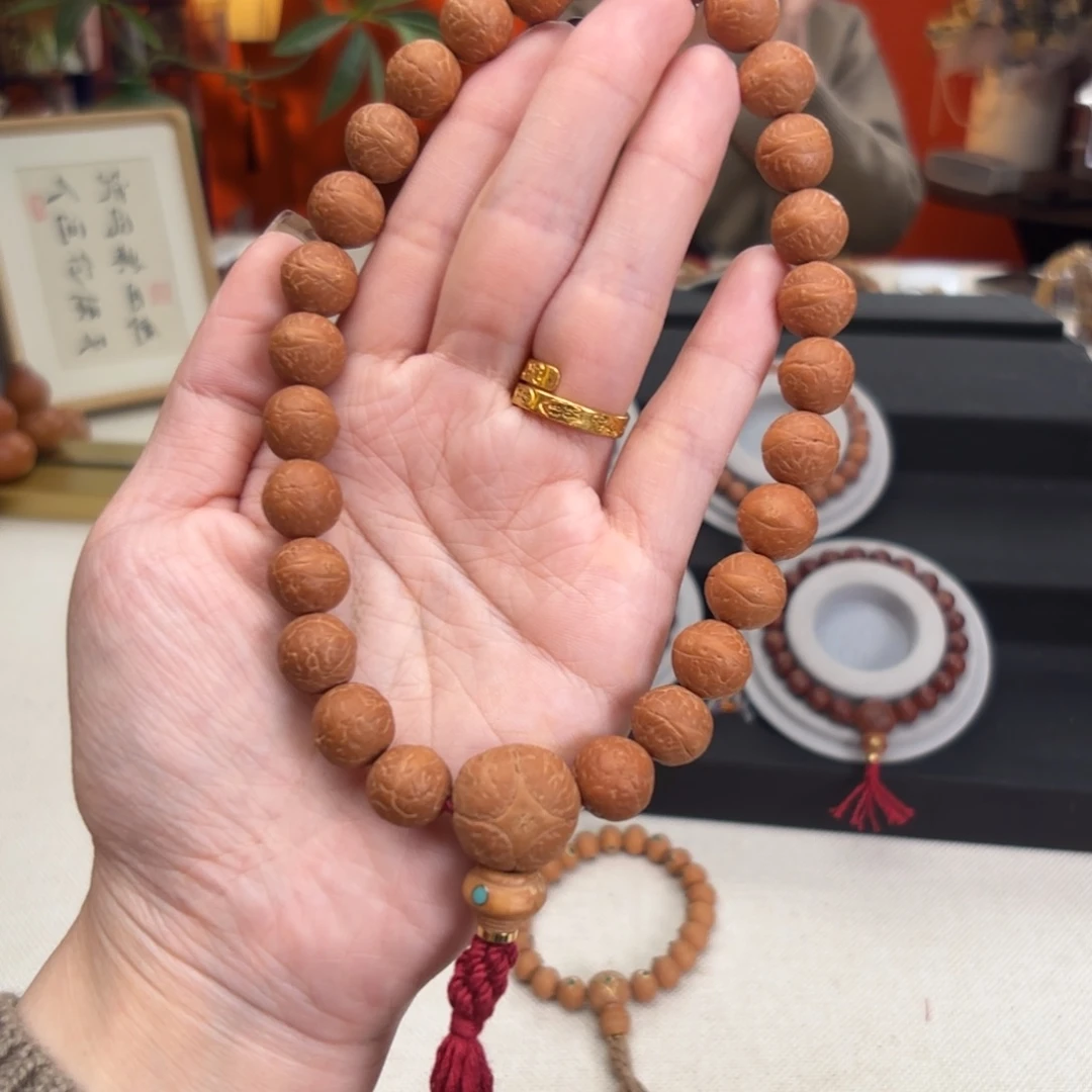 凤眼菩提吊坠F*N12毫米铁籽手持27颗