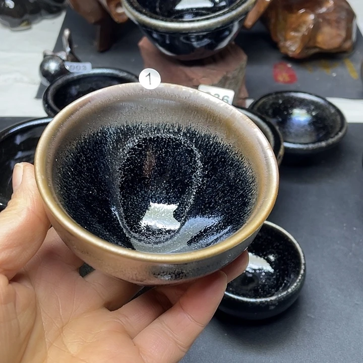 茶盏柴烧落灰建盏束口1