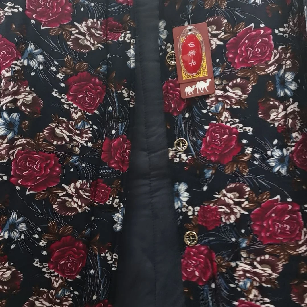 背心4X大花领子棉袄