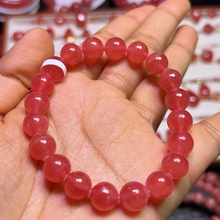 菱锰矿（红纹石）未镶嵌手串S****s33.5g