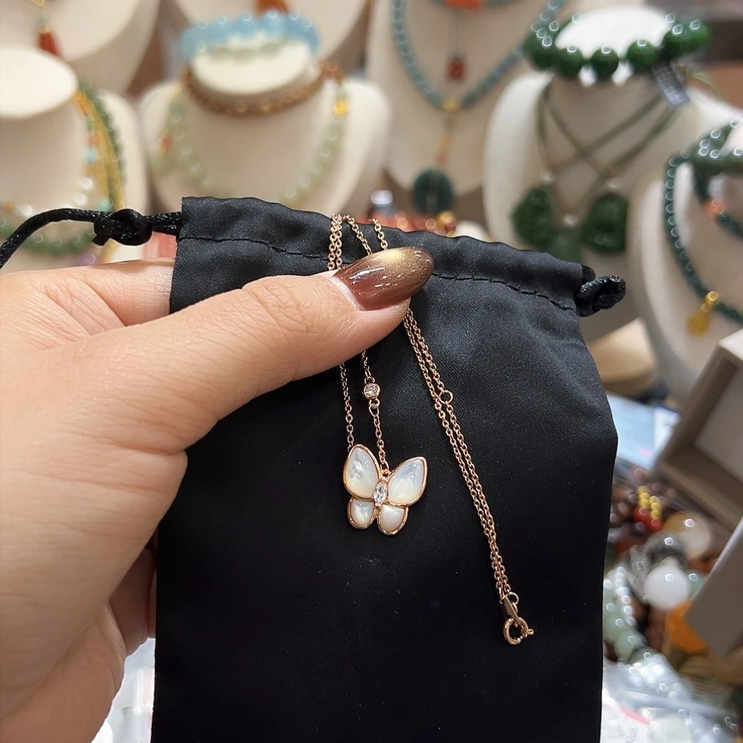 银S925镀金镶嵌颈饰玛瑙/玉髓