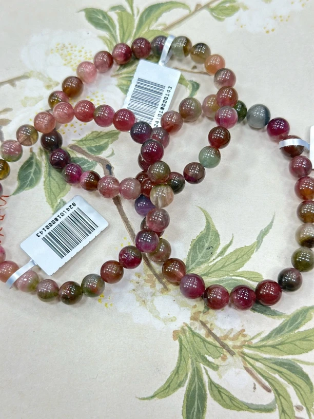 【书记甄选】天然西瓜碧玺单圈手链 多样性发一件 约7mm GWJ305