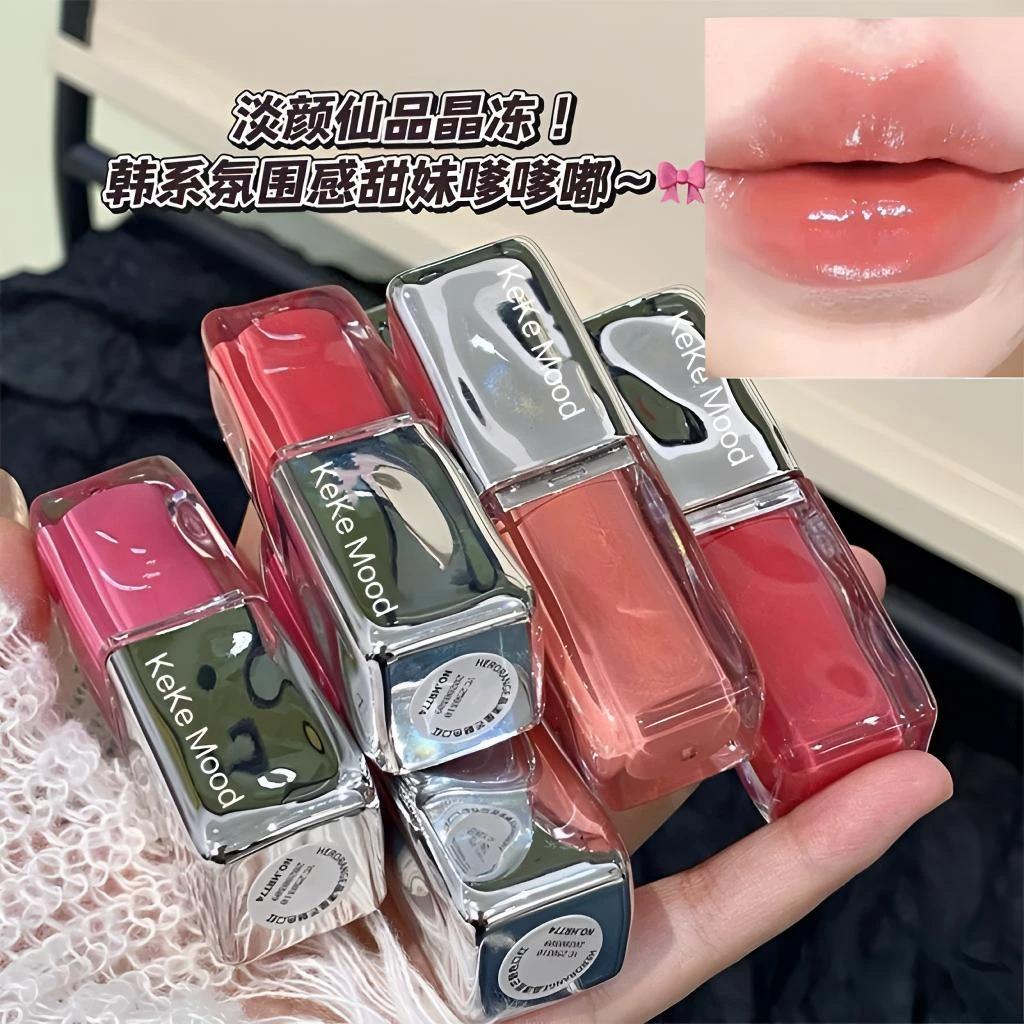 美得没话说!春夏酒心窝红梨唇冻大女主千金红显白口红固体唇膏