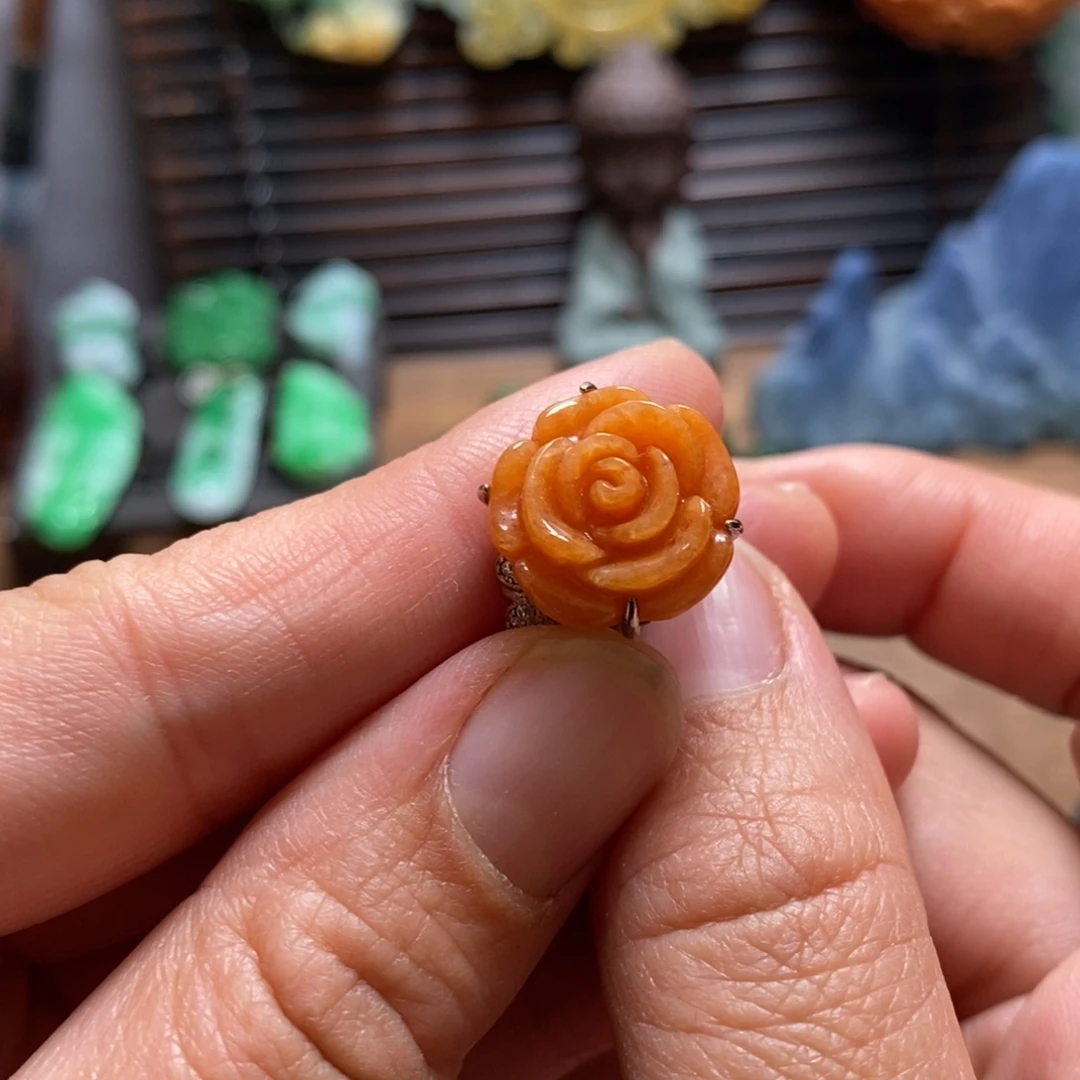 翡翠未镶嵌颈饰复古国风