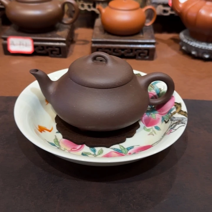 茶壶紫砂汉棠石瓢老紫泥微微暇