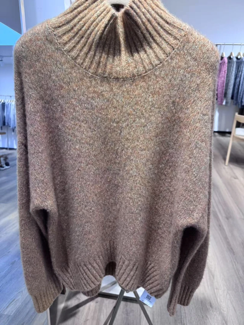 丝羊绒v半高领套头衫51881