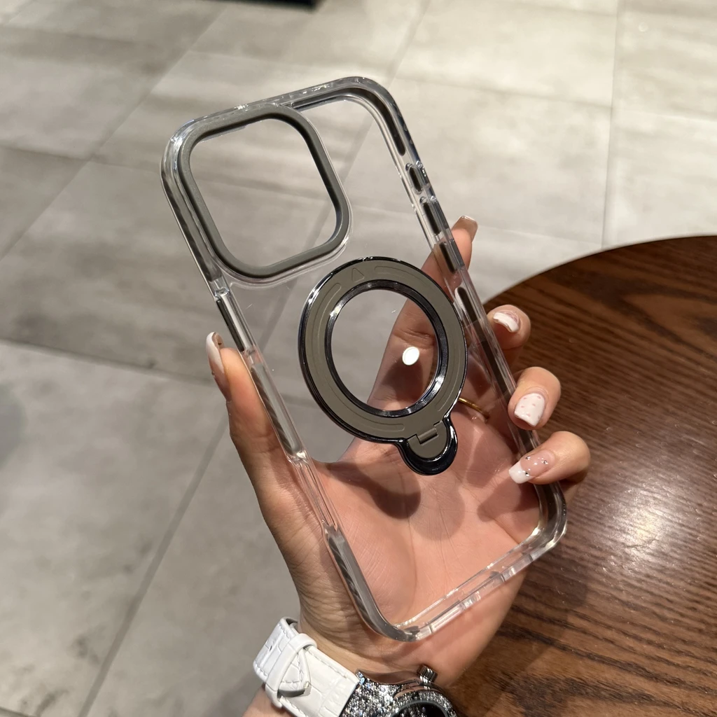 U型条防撞防摔360旋转支架适用苹果16promax手机壳男女款简约高档