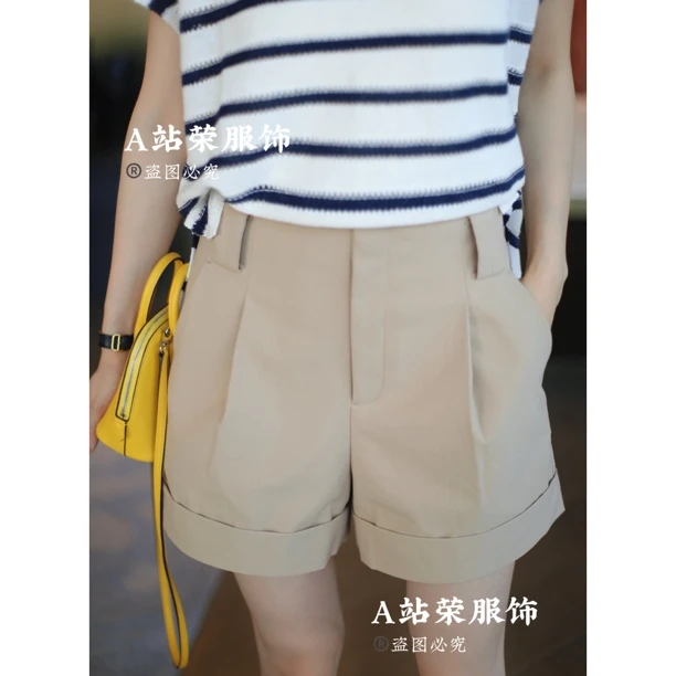 【荣姐精选】夏日轻薄宽边休闲短裤