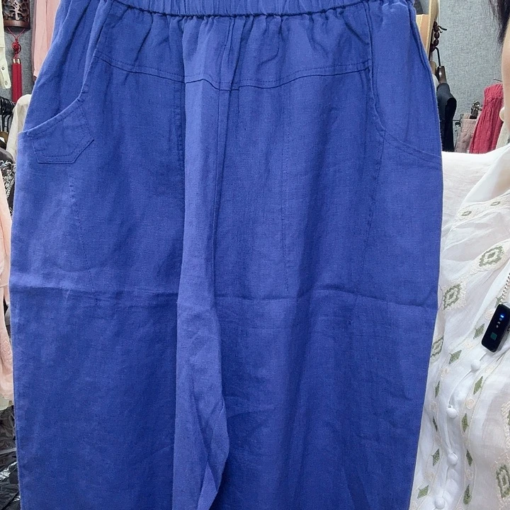 女士亚麻休闲裤Ｌ码