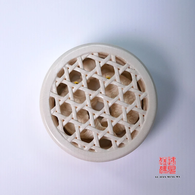 【遇见猛犸】猛犸象牙作（双鱼戏珠鬼工盒）非遗鬼工料极工绝吊坠把件