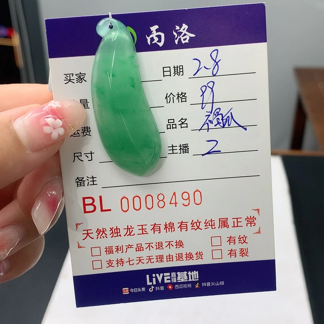 石英质玉吊坠未镶嵌掌****虫