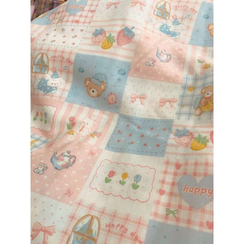 【熊熊酱双层纱】全棉A类有氧双层纱纯棉布料幅宽2.5米