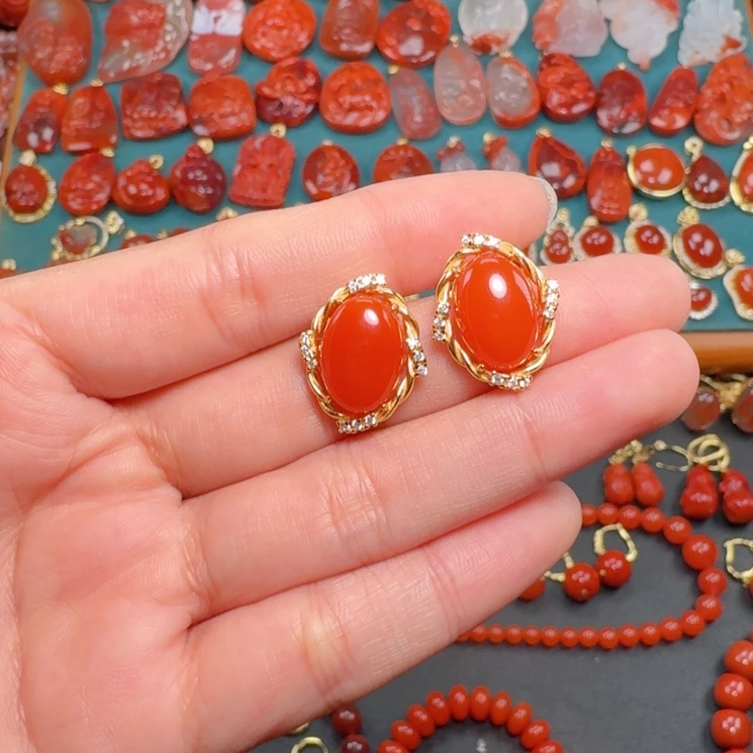 南红玛瑙南红银S925镶嵌