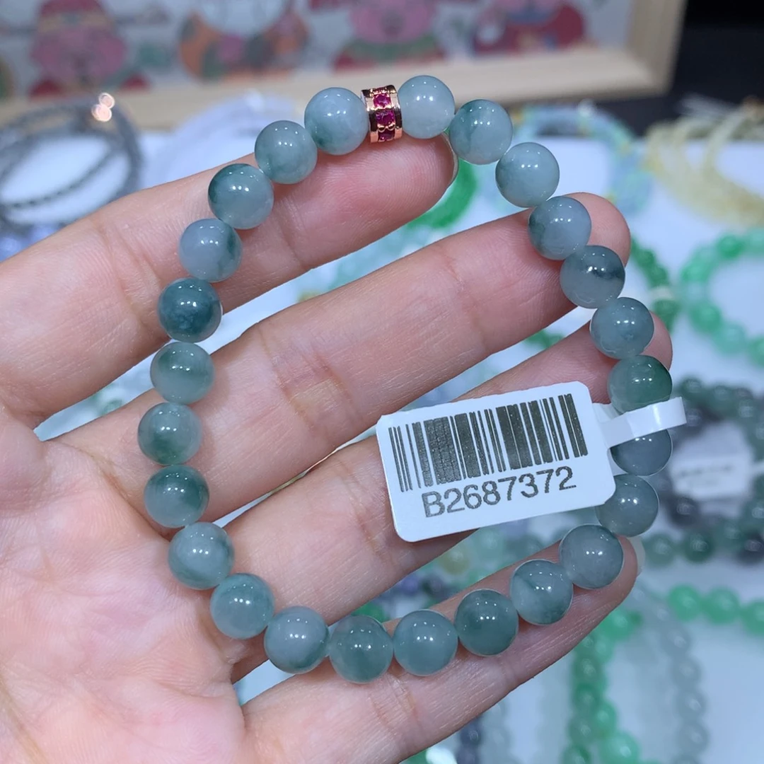 翡翠未镶嵌手链天然