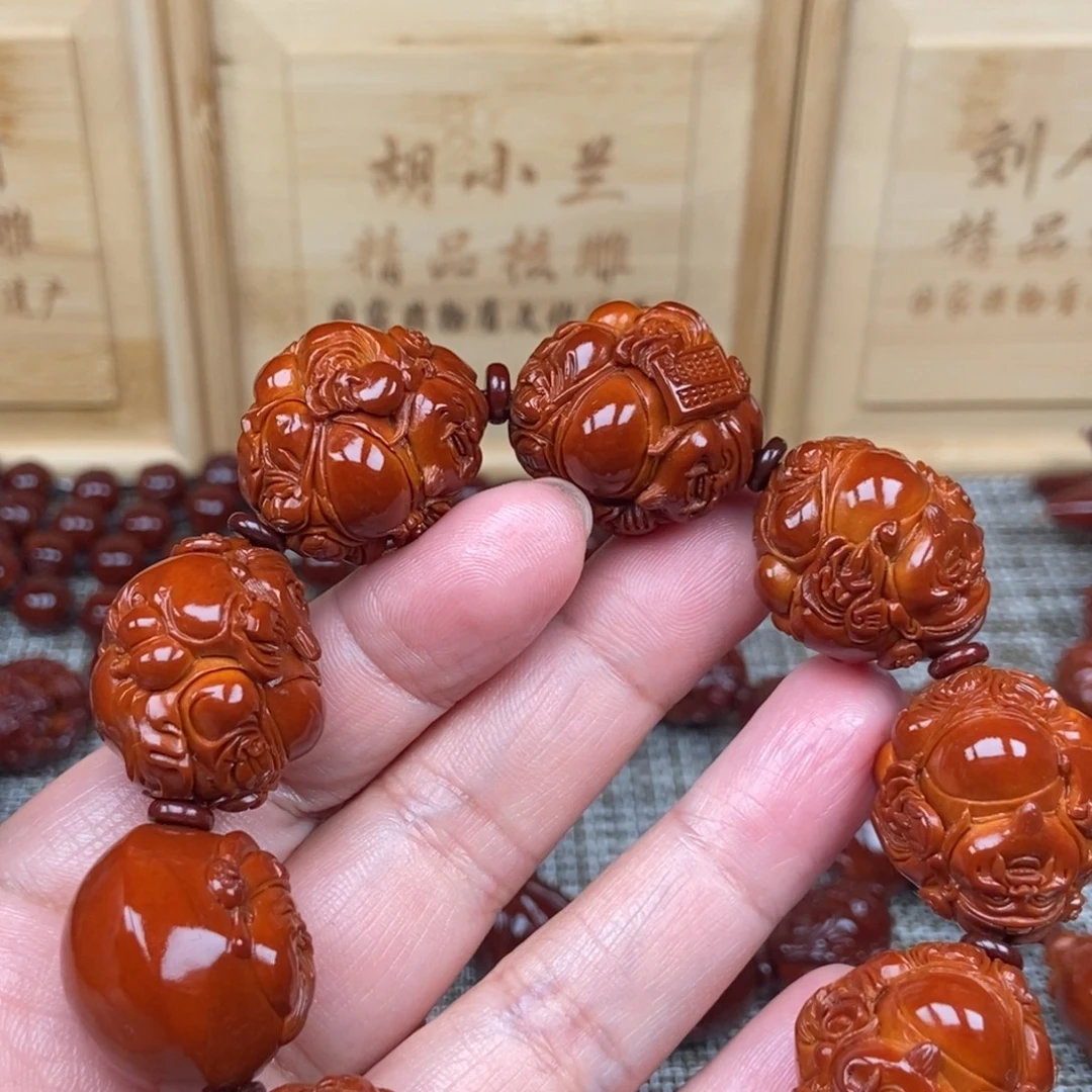 判***官吊坠橄榄核财神25