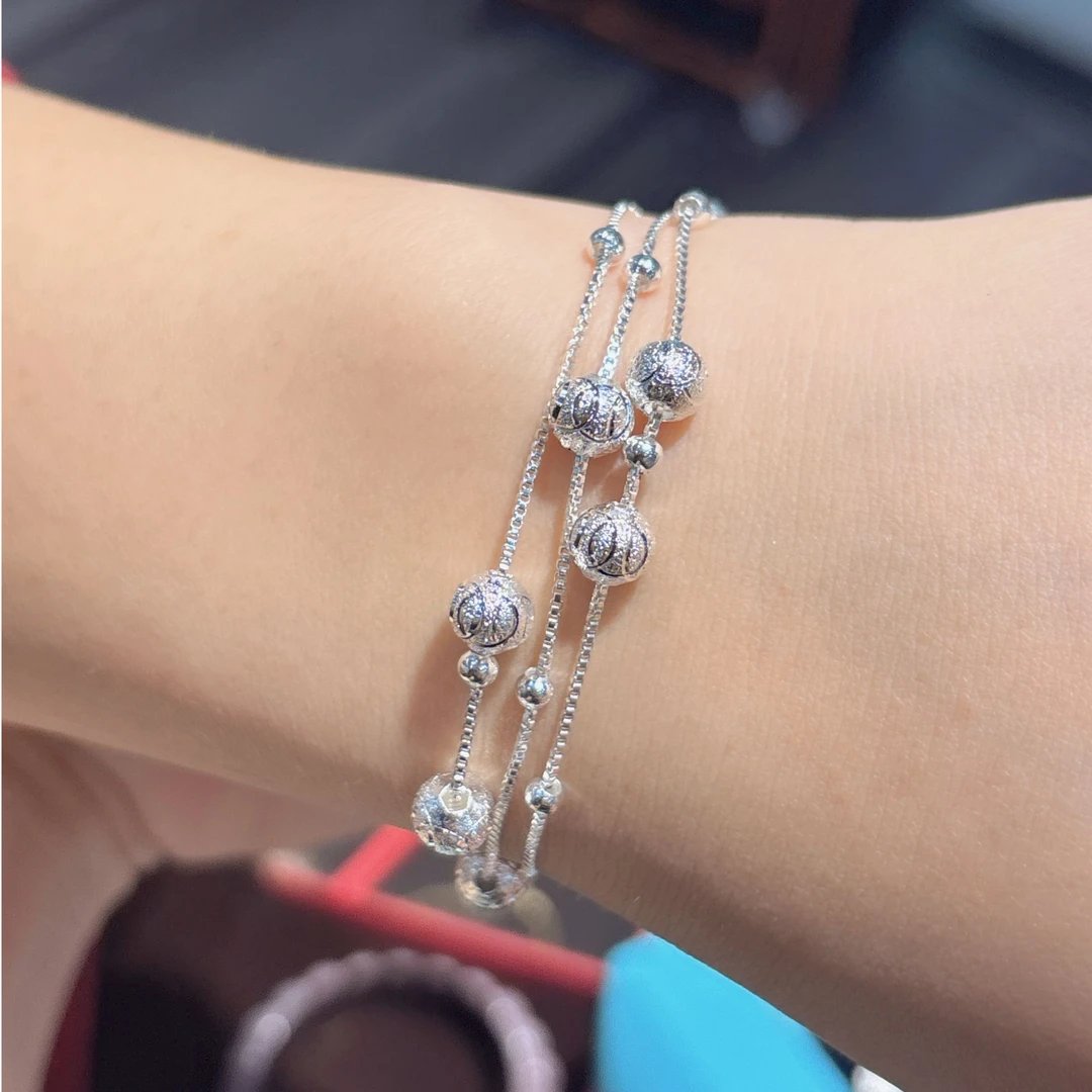 925银手链 【巧玲专属】三生三世手链女生时尚小众简约银镀手串