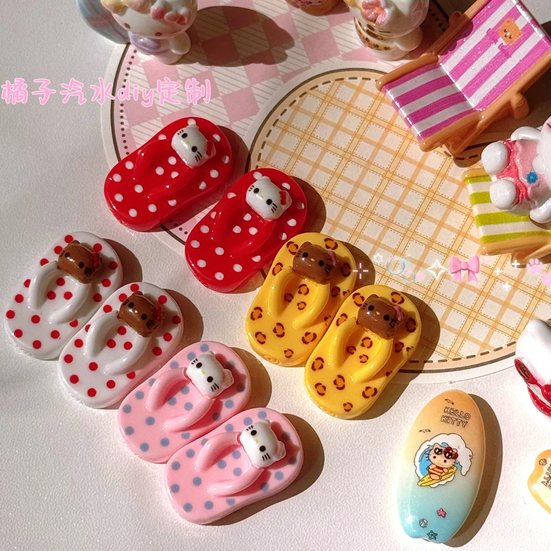 【橘子汽水定制-kt辣妹拖鞋】食玩diy树脂配件微缩手机链配件