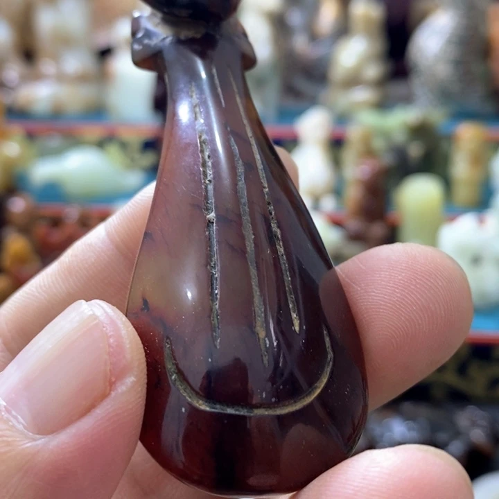 用***2和田玉（糖玉）22K金镶嵌手链