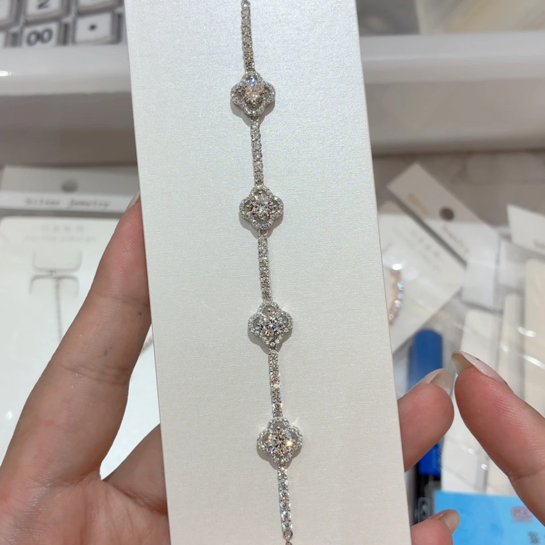925银合成碳硅石项链