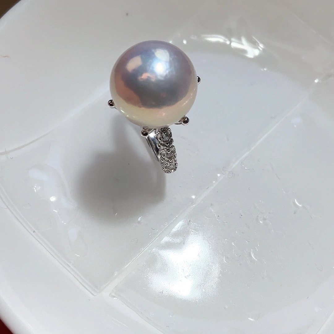 淡水珍珠戒指银S925镶嵌