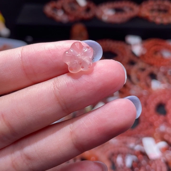 南红玛瑙未镶嵌配饰小梅花1806