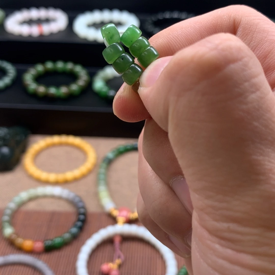 和田玉手链未镶嵌苏***雨