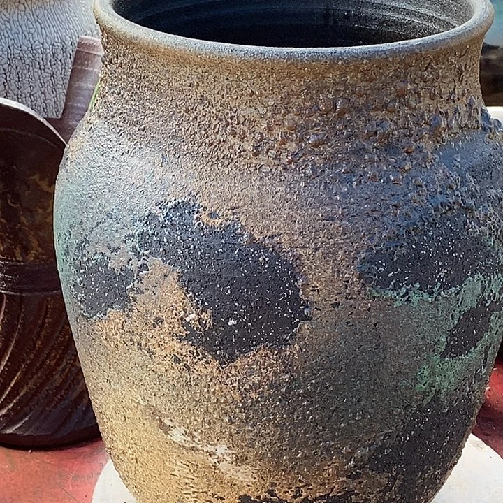 紫砂花盆口20高度31无孔瑕疵处理