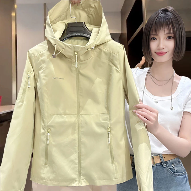 2-300斤胖mm韩版网红同款瑜伽服外套上衣女欧版春秋连帽冲锋衣潮