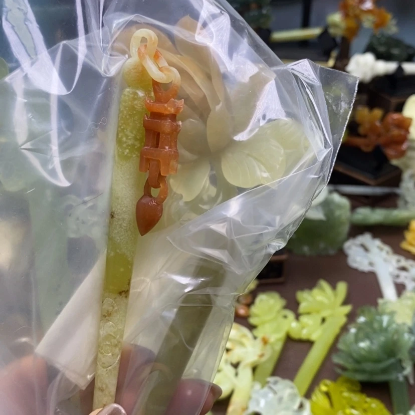 【闪购商品】岫玉发簪发簪盘发发簪未镶嵌非***者