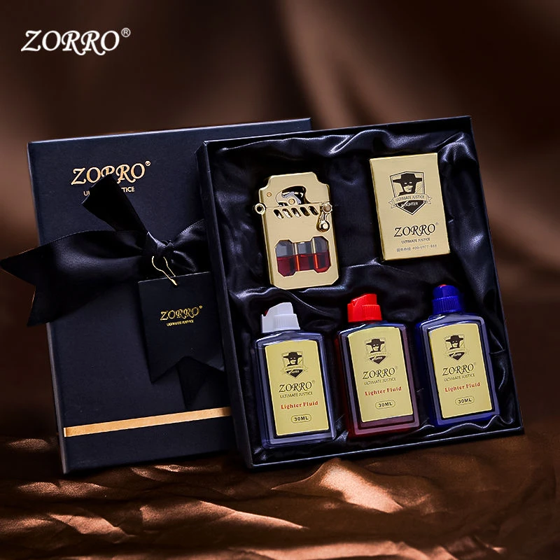 ZORRO/佐罗机甲鲲煤油打火机机透明油仓创意个性男士七夕生日礼物
