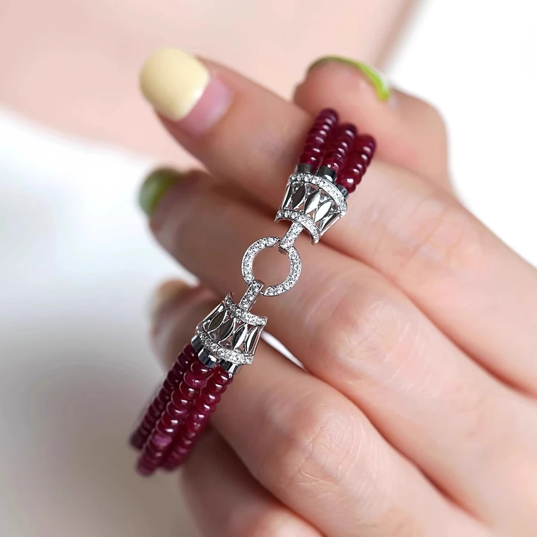 镀18K微镶锆石扣头项链连接扣DIY小米珠收尾配件小众首饰高级感仙