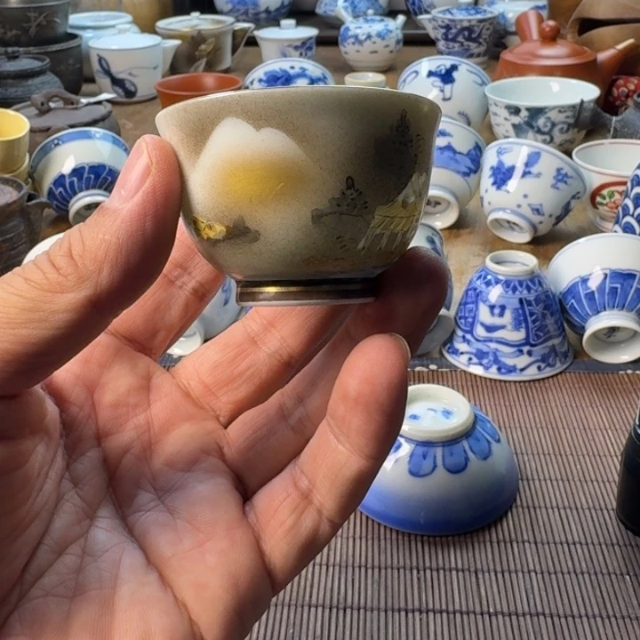 青花瓷器杯子茶具