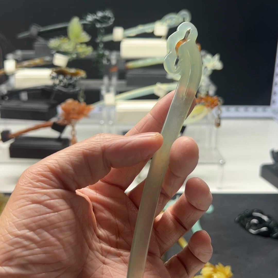 岫玉福利发簪未镶嵌南*.