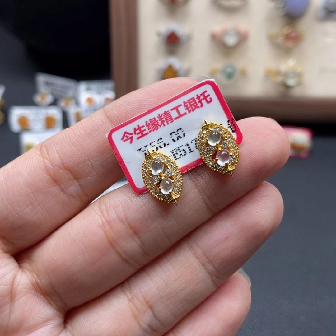 翡翠银S925镶嵌戒指