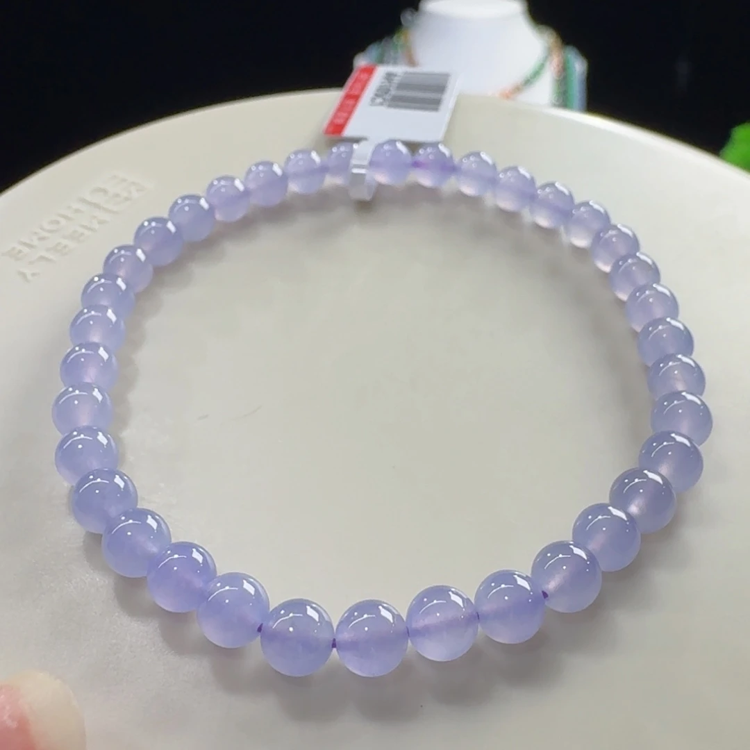 翡翠未镶嵌手链力推！！冰胶紫单圈卡5mm