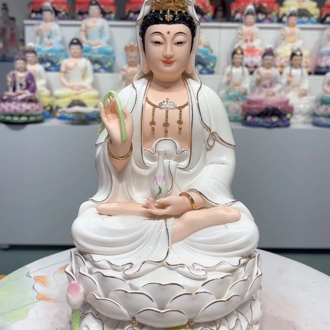 摆件瓷摆件观音12吋