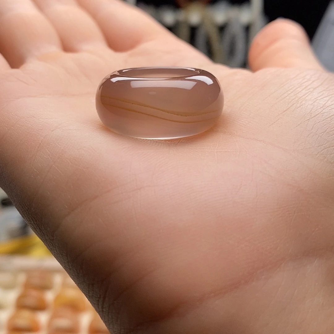 玛瑙/玉髓戒指未镶嵌B 25不退换 港11