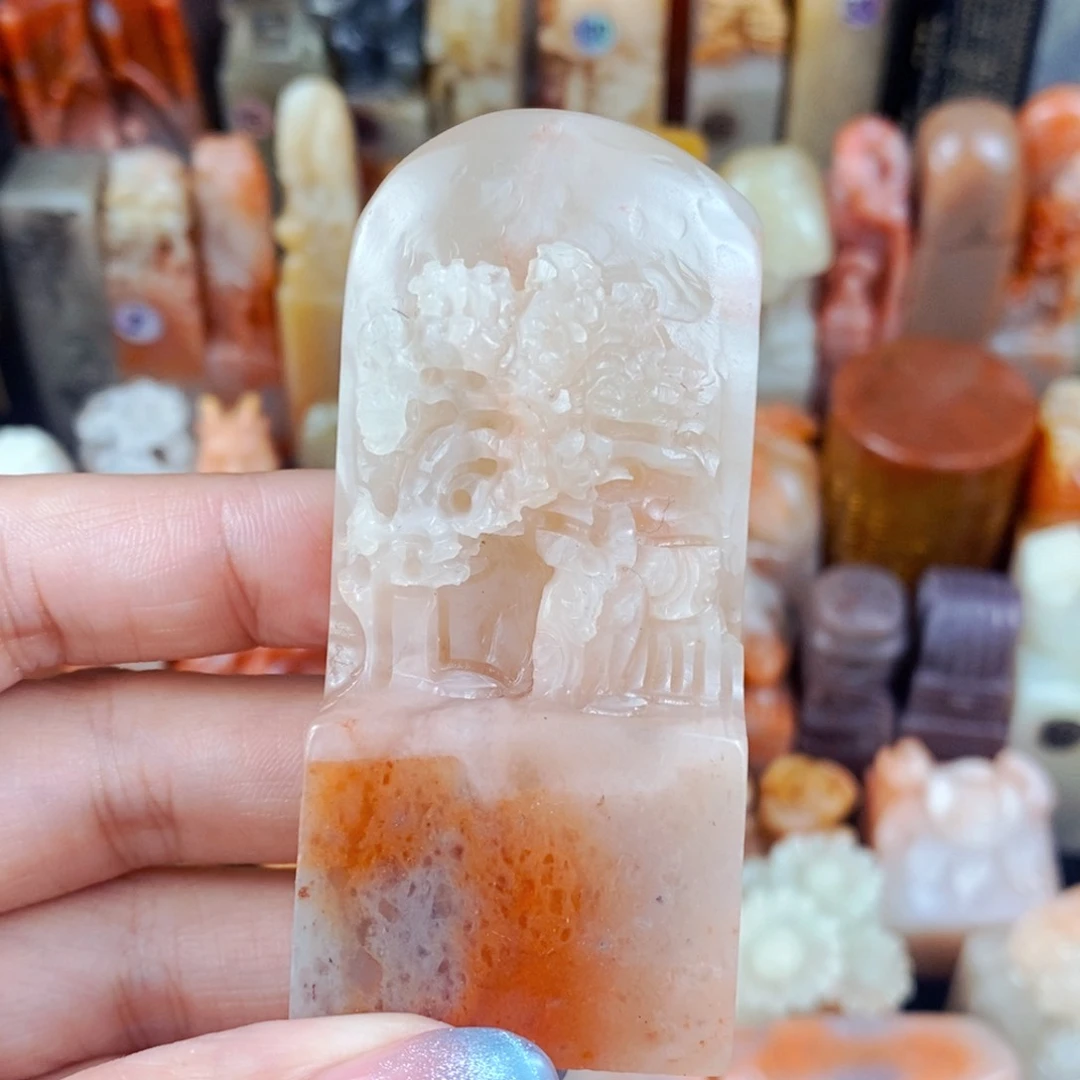 老挝石印石手工篆刻包邮包刻自定义内容