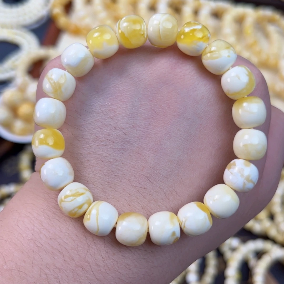 琥珀未镶嵌手链10.5mm