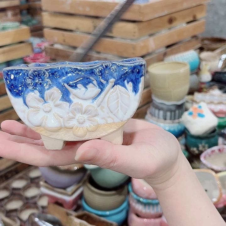 有孔.凑单10元陶瓷花盆发货！