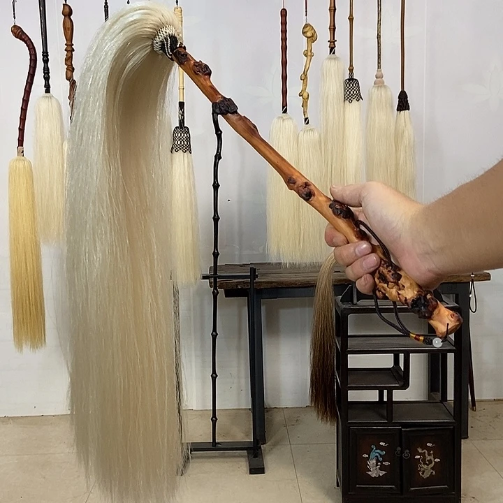 纯手工制作马尾拂尘