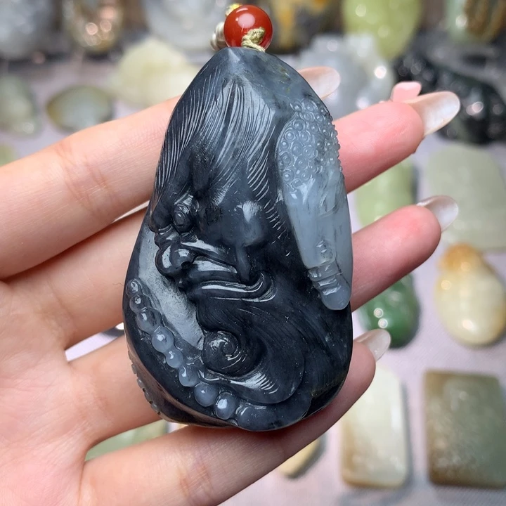 和田玉挂件未镶嵌嗷**呜