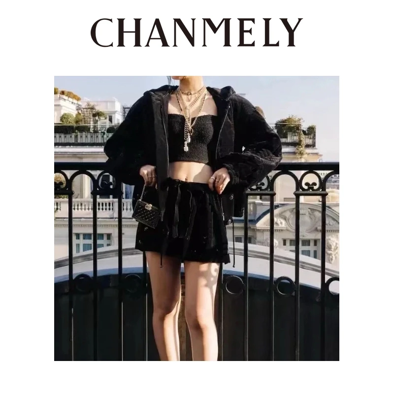 【CHANMITY】‘’冬日奢华‘’高级丝绒时髦保暖外套0241571