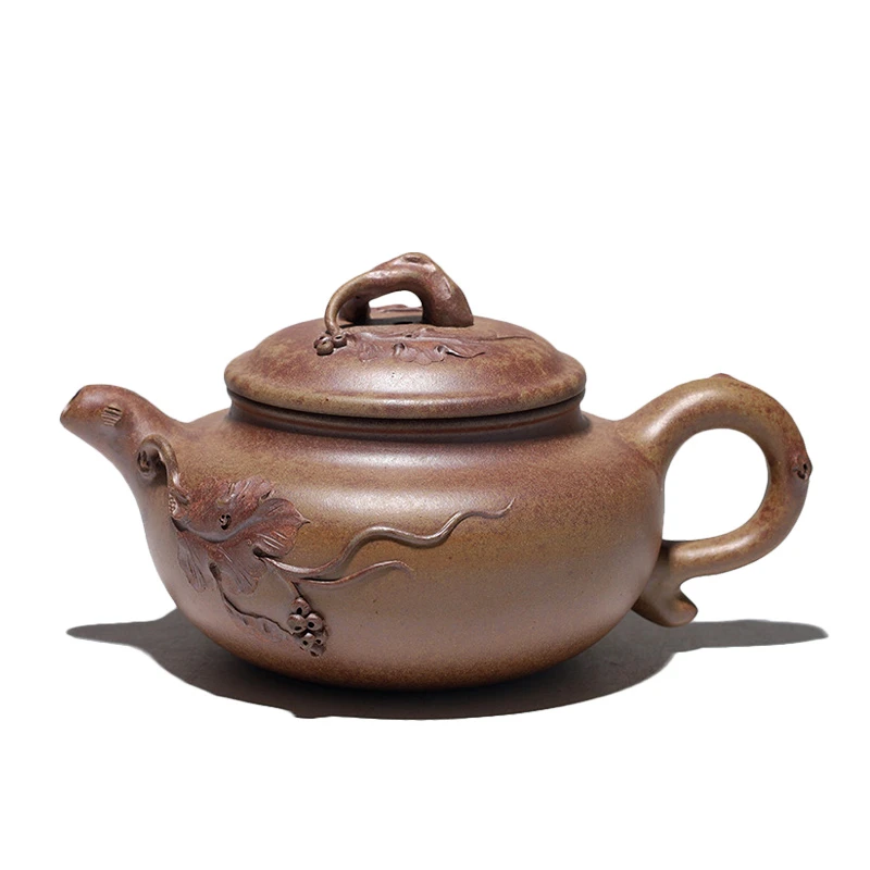 大吉羊柴烧 宜兴壶茶壶本山绿泥多子多福古260ml庄泽明