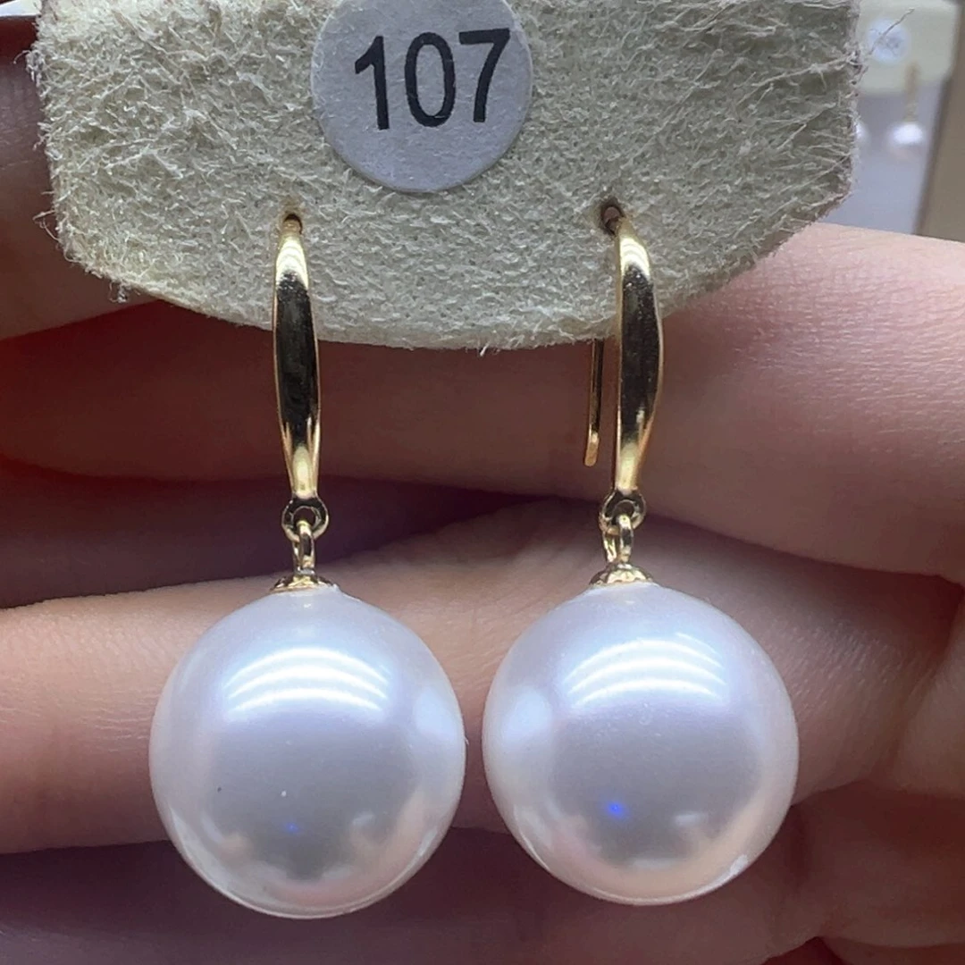 银S925镶嵌淡水珍珠耳饰