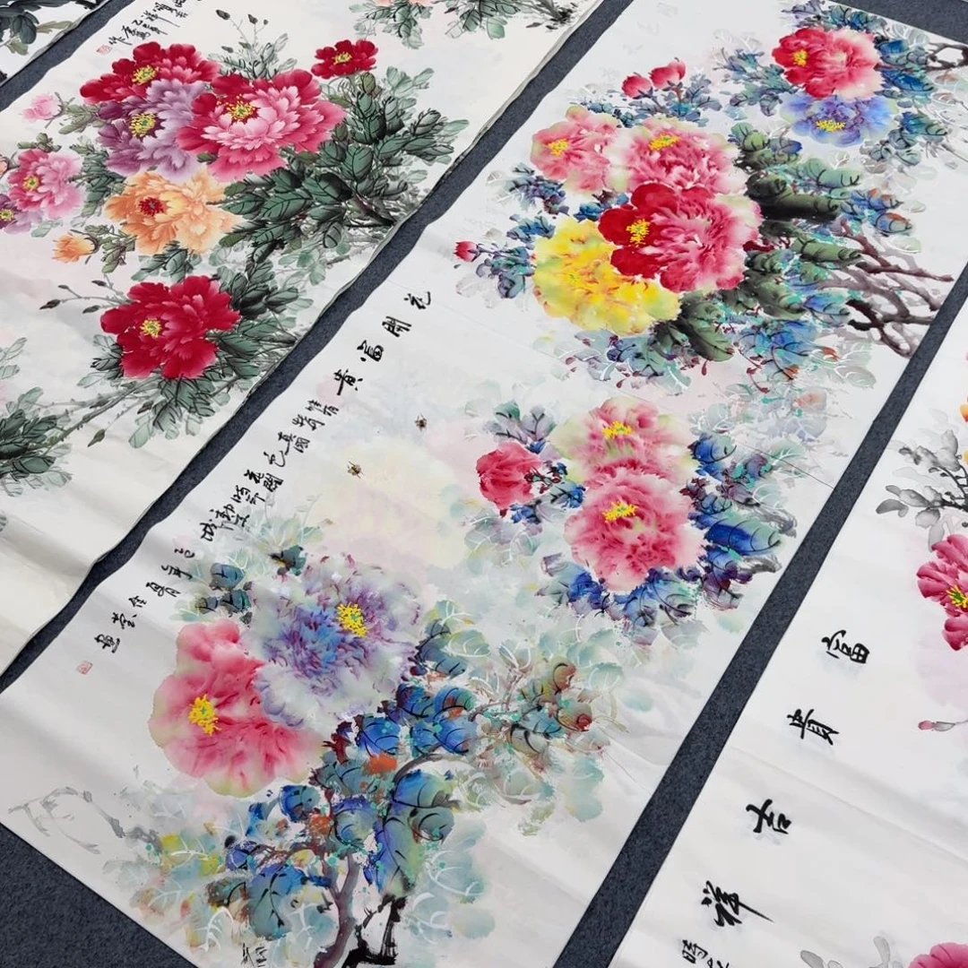 面***开国画尺寸70X180纯手绘作品