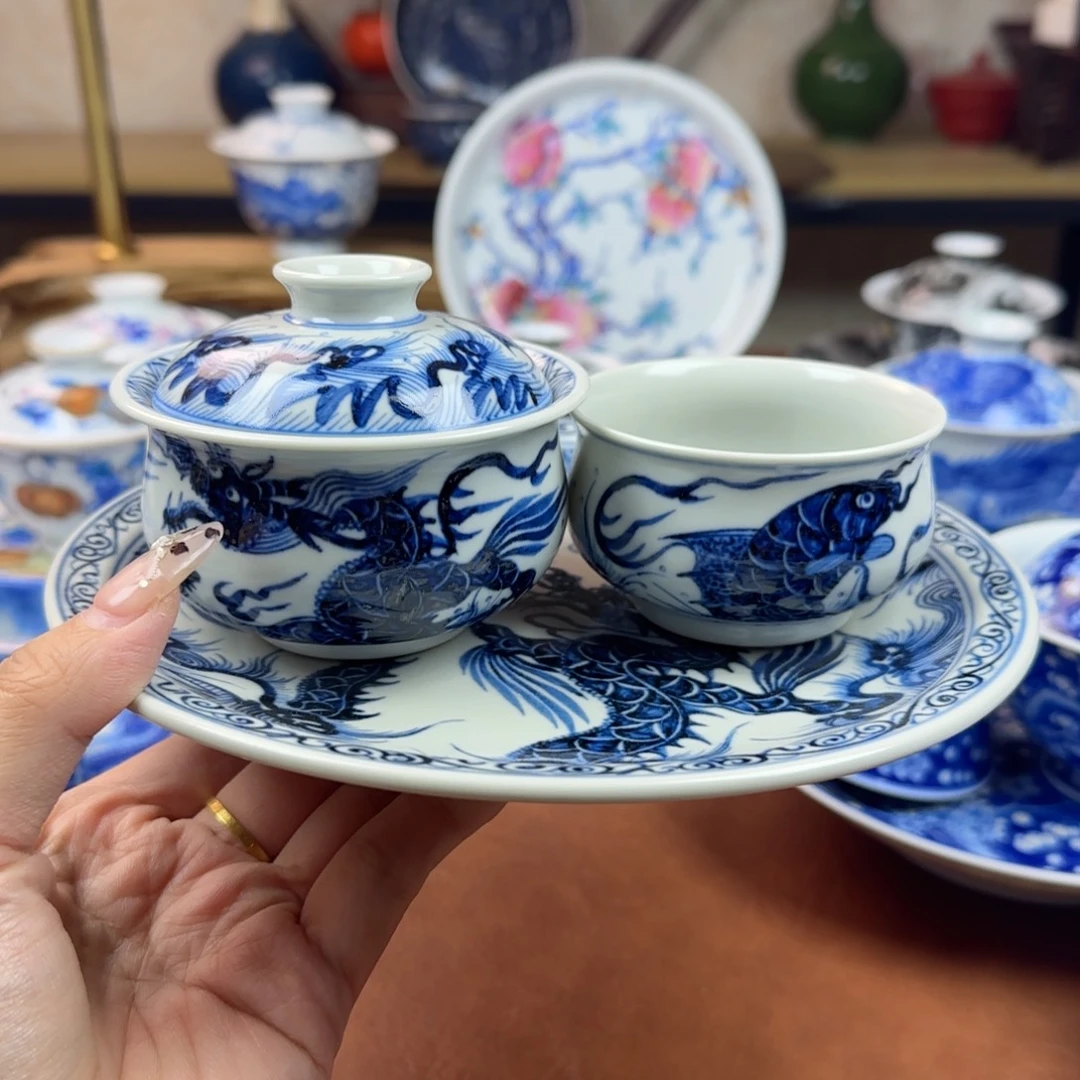 s***g景德镇陶瓷手绘一套